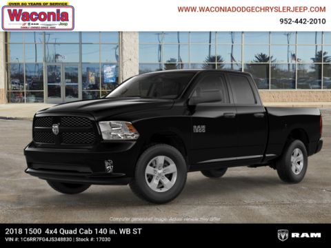 New Ram Vehicles In Waconia Dodge Chrysler Jeep New 2018 Ram 1500 Express 4x4 Quad Cab 6 4 Box